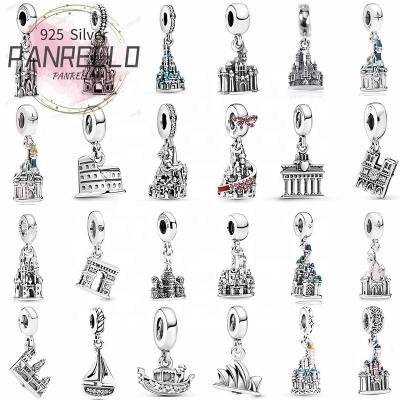 China FASHIONABLE high quality 925 silver castle key pendant charm for snake-bone bracelet necklace for sale