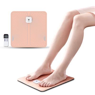 China Smart Eletric Physiotherapy Pulse Massage Warmer Foot Vibrating Mat Ten Pad Foot Massager Foot Device Massage Electric Devices for sale