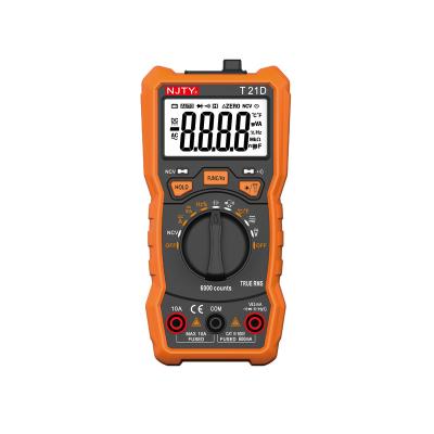 China TURE RMS NJTY T-21D and three-and-a-half range automatic AC DC voltage and current tester digital multimeter for sale