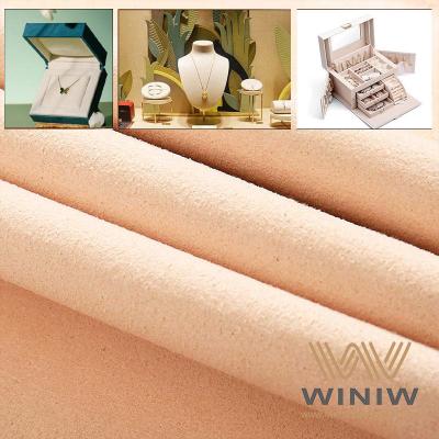 China Scherfstandige Suede Microfiber Vegan Leather voor juwelendoos Te koop