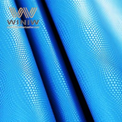 China Blaue Kratzfiber PU-Material Schuhen Oberleder zu verkaufen