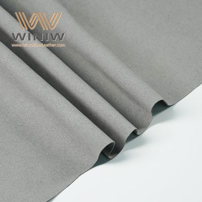 China 0.4-0.6mm Colorido Microsuede Alcantara Suede Tejido de Cuero PU Para Estantes de Exhibición en venta