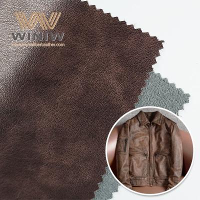 China Soft Hand-Feel Micro Artificial Leather PU Material Vegan Fabric For Jacket for sale