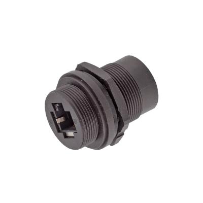 China Net Female Base Waterproof Electrical Cable Connector RJ45 IP67 CAT5e CAT6 zu verkaufen