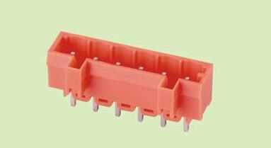 China Barrier Blocks Orange 6 Pins Plug In Terminal Block With Ear Terminal Block for sale