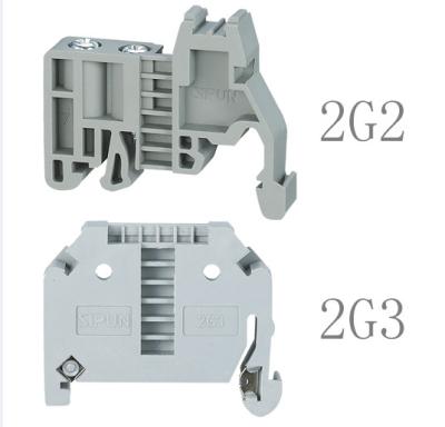 China gris de la distribución de poder del bloque de terminales de tornillo del carril del dinar de 2G2 2G3 para los bloques de terminales en venta