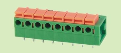 China RD142R 5.08 7.62 250V 10A PCB Spring Terminal Block Green Terminal Block for sale