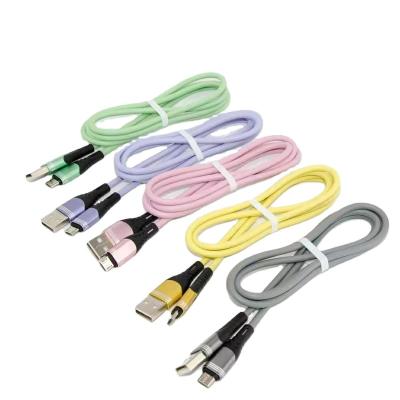 China Lowest Price 1M Speed ​​Super Fast Charging Color 2.4A Fast Charging Data Cable is suitable for Type-C micro IOS mobile phone. for sale