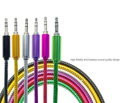 China AUX audio audio extension line. Car Crystal Cable 3.5 to 3.5 Cell Phone Cable Audio Link Cable for sale