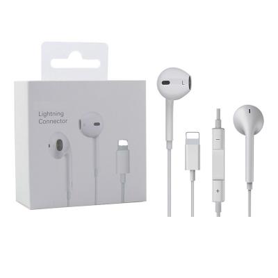 China Perfect Sound Cable Headphones with Mic Original Quality Plug and Play 8 Pin Illuminated Headphones for iPhone 7/8/X/XR/11/12 13 for sale