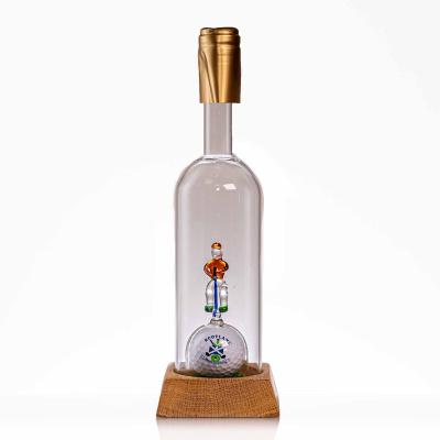 China New Arrival Factory Good Quality Awesome Wine Stopper Golfer In Bottle Brandy Pressed Server Wine Cellar Decanter for sale