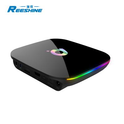 China Support 6K pixel firmware update q plus android smart tv box Allwinner H6 chipset Q+ qplus tv box for sale