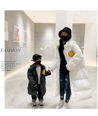 China Viable Thick Warm Parkas Coat Hooded Casual Long Winter Jacket Outwear Anorak Couples Parent-child Clothing for sale