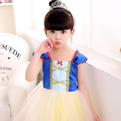 China Dresses Wholesale Beautiful Girls Snow Cosplay Costumes Baby White Wedding Party Dress for sale