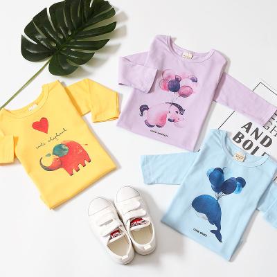 China Wholesale Breathable Kids Babies Cotton Fabric Soft Comfortable Long Sleeve T-Shirt for sale