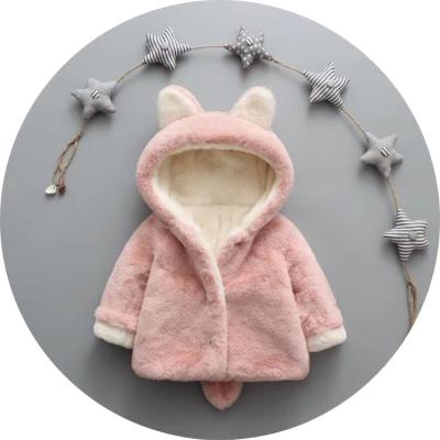 China Breathable Baby Boys Girls Infant Winter Coats Girls Woolen Sweaters Plus Velvet Outerwear Coats for sale