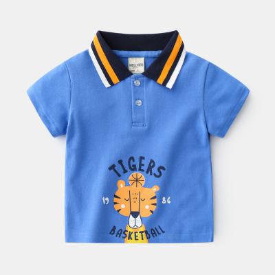 China Anti-pilling Boys Stripe Kids Boys Polo T-Shirts Army Scale OEM Mix Color Kids Clothes for sale