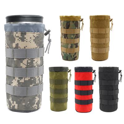 China Portable/Durable Water Bottle Bag Water Cup Cover Camouflage Tactics Lightweight Molle System Waist Hanging Large Water Bottle bag Outdoor for sale