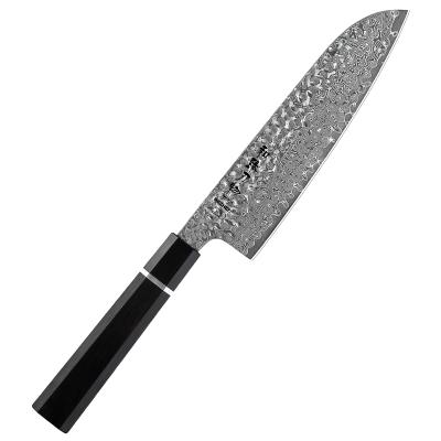 China Newest Viable Custom Handmade Japanese 7 Inch Damascus Santoku Knife for sale