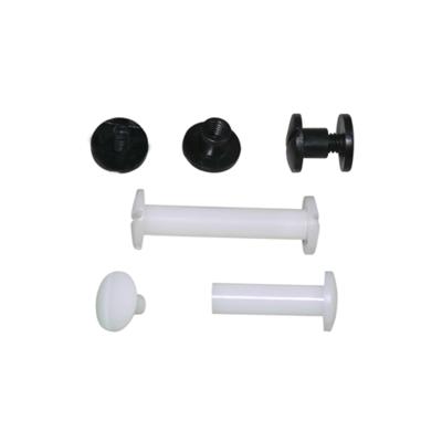 China Linking White Or Black Nylon POM Plastic Account Book Screws Male Female Binding Rivet Snap Screws for sale