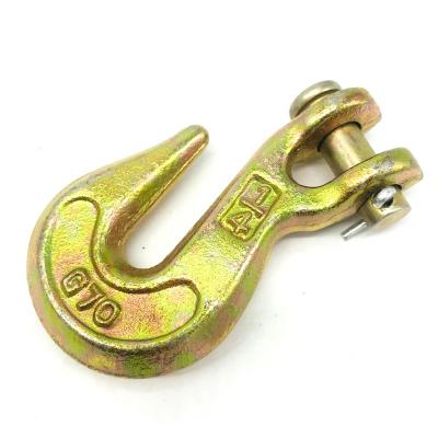 China Heavy Industry 1/4 3/8 1/2 3/4 G70 Forged Steel Galvanized Clevis Drop Hooks for sale