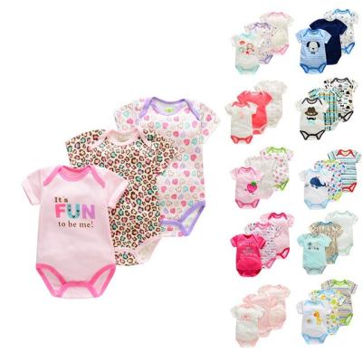 China High quality casual best-selling 3 pieces bundle baby snap closure baby clothes lovely summer rompers sweater set summer for sale