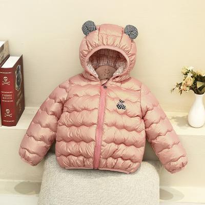 China 2021 New Children's Anti-wrinkle Fashion Zipper Solid Pink Solid Color Cotton Unisex Hoodies Girl Kids Jackets for sale