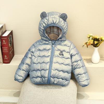 China high quality Anti-wrinkle cartoon pattern embroider winter cute style solid zipper hoodies stripper jacket for kids for sale