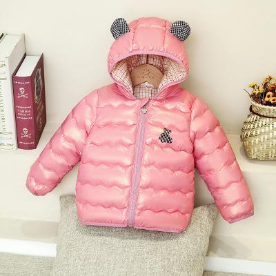 China 2021 Anti-wrinkle new arrival thick warm candy color zipper colsed embroidery decoration winter kids animal jackets 2021 for sale