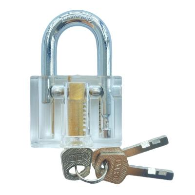 China Lockpicking Skills Supplies For Locksmith Kit With Transparent 2 Piece Practice Locksmith Training Tool Lock Pick for sale