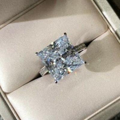 China Huitan CLASSIC 5A Classic CZ 925 Emerald Cut Teardrop Diamond Rings Wholesale Price 925 Moissanite Silver Engagement Ring For Women for sale