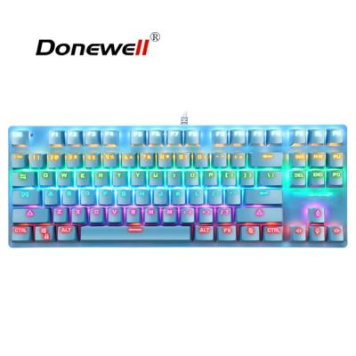 China Anti-ghosting Keyboard High Quality USB Led Single Channel RGB Gamer Keyboard Game One Handed Gaming Keyboard for sale