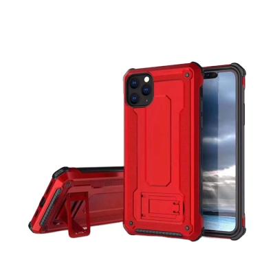 China Hybrid Hard Shockproof Protector Cover PC+TPU Kickstand Anti-drop Phone Case For iPhone 11 2 in 1 Back Cover for sale