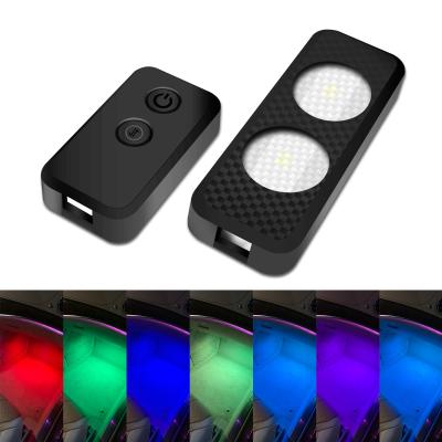 China PVC A18-A LED Voice Room USB Music Rhythm Lights Colored Unique Car Atmosphere RGB Foot Control Light For Car Interior for sale