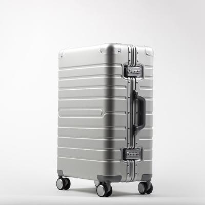 China Shell Trolley Luggage xiao.mi fashionable hard case aluminum silver with secret compartment for sale