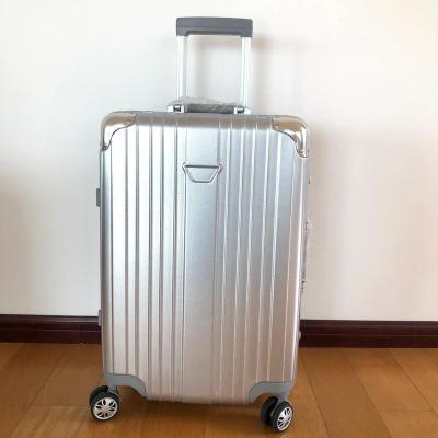 China Long Distance Travel Branded Custom Printing Aluminum Trolley Suitcase for sale