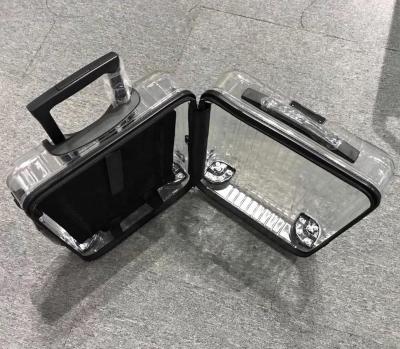 China Clear 2019 New Plastic Transparent PC Suitcase Bottom Shell Luggage Suitcase Travel Hardware for sale