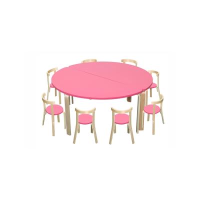 China New Type Eco-friendly Sale Kids Outdoor Wooden Well Table And Chair Kids Furniture Sets for sale