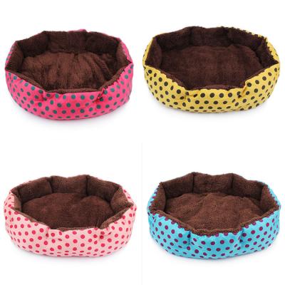 China Cute Modern Round Designer Canvas Cheap Pet Non Slip Breathable Supplies Dog Bed for sale