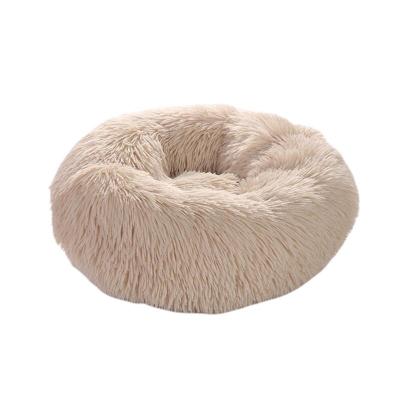 China Wholesale Round Sustainable Luxury Waterproof Memory Foam Cute Soft Plush Faux Fur Dog Pet Cat Pet Bed for sale