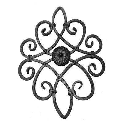 China Art Decor Smooth No Burrs Wrought Iron S Crolls Decorative Wrought Iron Railings for sale