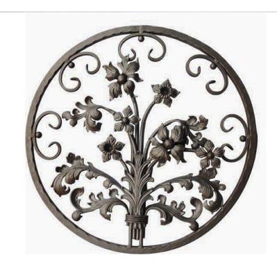 China Living balcony railing ornamental wrought ironbalcony wrought iron metal balustrade for gates fencing for sale