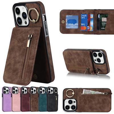 China Shockproof Unique Design PU Leather Case for iPhone 14 Pro Max Magnet Clasp for sale