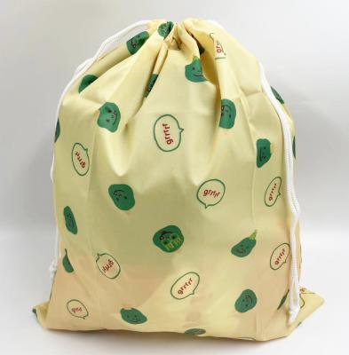 China Large Waterproof Waterproof Custom Printed 210d Polyester Drawstring Shoe Bags for sale