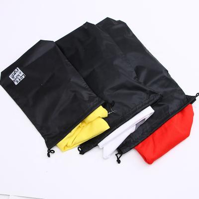 China Drawstring Black Makeup Bag Large Gift Bags Drawstring Bag Custom Polyester for sale