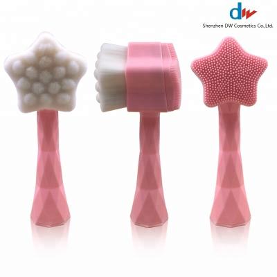 China Facial Pore Remover Octopus Face Cleaning Handle Makeup Brush Silicon Facial Remover for sale