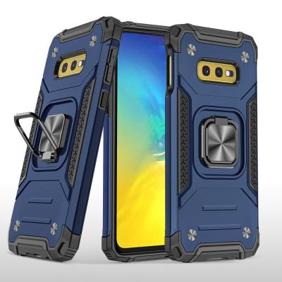 China New Shockproof Car Back Cover For samusng s21 s20 Shockproof Hard PC TPU Ring Kickstand Phone Case for sale