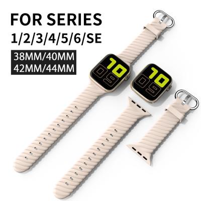 China New Silicone Sports Replacement Twist Silicone Strap For Apple 38 40 41 42 44 45 Millimeter For Apple Watch Serie 7 Band for sale