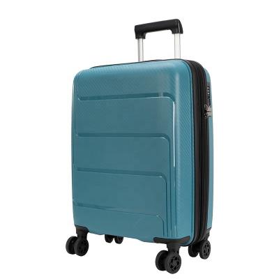 China Fashionable Smart Hard Shell Suitcase Travel Trolley Luggage Frames Luggage Business Filter PP Bags for sale