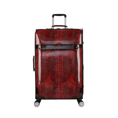 China High Quality PU Travel Suitcase Custom Design Softsided PU Leather Luggage For Women Men for sale